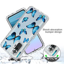 For Xiaomi Redmi Note 10 Pro PC+TPU Transparent Painted Phone Case(Blue Butterflies)