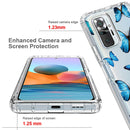 For Xiaomi Redmi Note 10 Pro PC+TPU Transparent Painted Phone Case(Blue Butterflies)