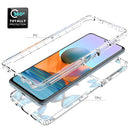 For Xiaomi Redmi Note 10 Pro PC+TPU Transparent Painted Phone Case(Blue Butterflies)