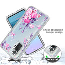 For Xiaomi Redmi Note 10 Pro PC+TPU Transparent Painted Phone Case(Pink Flower)