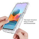 For Xiaomi Redmi Note 10 Pro PC+TPU Transparent Painted Phone Case(Pink Flower)