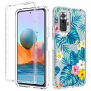 For Xiaomi Redmi Note 10 Pro PC+TPU Transparent Painted Phone Case(Banana Leaf)