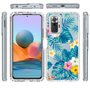 For Xiaomi Redmi Note 10 Pro PC+TPU Transparent Painted Phone Case(Banana Leaf)