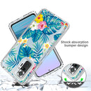 For Xiaomi Redmi Note 10 Pro PC+TPU Transparent Painted Phone Case(Banana Leaf)