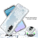 For Xiaomi Redmi Note 10 Pro PC+TPU Transparent Painted Phone Case(White Flower)