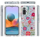 For Xiaomi Redmi Note 10 Pro PC+TPU Transparent Painted Phone Case(Small Floral)
