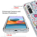 For Xiaomi Redmi Note 10 Pro PC+TPU Transparent Painted Phone Case(Small Floral)