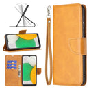 For Samsung Galaxy A03 Core Retro Lambskin Texture Leather Phone Case(Yellow)