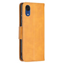 For Samsung Galaxy A03 Core Retro Lambskin Texture Leather Phone Case(Yellow)