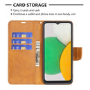 For Samsung Galaxy A03 Core Retro Lambskin Texture Leather Phone Case(Yellow)