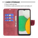 For Samsung Galaxy A03 Core Retro Lambskin Texture Leather Phone Case(Red)