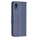 For Samsung Galaxy A03 Core Retro Lambskin Texture Leather Phone Case(Blue)