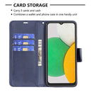 For Samsung Galaxy A03 Core Retro Lambskin Texture Leather Phone Case(Blue)