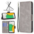 For Samsung Galaxy A03 Core Retro Lambskin Texture Leather Phone Case(Grey)