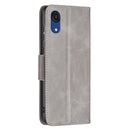 For Samsung Galaxy A03 Core Retro Lambskin Texture Leather Phone Case(Grey)