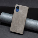 For Samsung Galaxy A03 Core Retro Lambskin Texture Leather Phone Case(Grey)