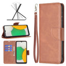 For Samsung Galaxy A03 Core Retro Lambskin Texture Leather Phone Case(Brown)