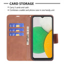 For Samsung Galaxy A03 Core Retro Lambskin Texture Leather Phone Case(Brown)