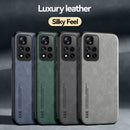 For Xiaomi Redmi Note 10 5G Skin Feel Magnetic Leather Back Phone Case(Blue)