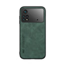 For Xiaomi Poco M4 Pro 4G Skin Feel Magnetic Leather Back Phone Case(Green)