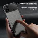 For Xiaomi Poco X4 Pro 5G Skin Feel Magnetic Leather Back Phone Case(Blue)