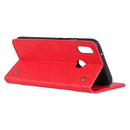 For Alcatel 1S 2020/1V 2020/3L 2020 Copper Buckle Retro Crazy Horse Texture Horizontal Flip Leather Case with Holder & Card Slots & Wallet(Red)