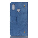 For Alcatel 1S 2020/1V 2020/3L 2020 Copper Buckle Retro Crazy Horse Texture Horizontal Flip Leather Case with Holder & Card Slots & Wallet(Blue)
