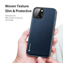 For iPhone 14/13 DUX DUCIS Fino Series PU + TPU Phone Case (Blue)