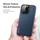 For iPhone 14 Pro DUX DUCIS Fino Series PU + TPU Phone Case(Blue)