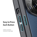 For iPhone 14 Pro DUX DUCIS Fino Series PU + TPU Phone Case(Blue)