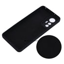 For Xiaomi 12 Lite Solid Color Liquid Silicone Full Coverage Phone Case(Black)