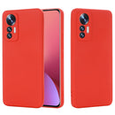 For Xiaomi 12 Lite Solid Color Liquid Silicone Full Coverage Phone Case(Red)