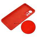 For Xiaomi 12 Lite Solid Color Liquid Silicone Full Coverage Phone Case(Red)