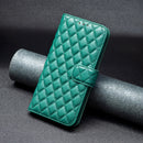 For OPPO Realme 9 Pro Diamond Lattice Wallet Leather Flip Phone Case(Green)