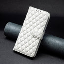 For OPPO Realme C31 Diamond Lattice Wallet Leather Flip Phone Case(White)