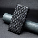 For Xiaomi Mi 11 Lite Diamond Lattice Wallet Leather Flip Phone Case(Black)