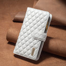 For Nokia G11 / G21 Diamond Lattice Zipper Wallet Leather Flip Phone Case(White)