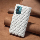 For Nokia G11 / G21 Diamond Lattice Zipper Wallet Leather Flip Phone Case(White)