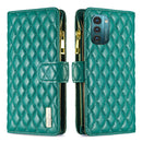 For Nokia G11 / G21 Diamond Lattice Zipper Wallet Leather Flip Phone Case(Green)