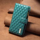 For Nokia G11 / G21 Diamond Lattice Zipper Wallet Leather Flip Phone Case(Green)