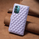 For Nokia G11 / G21 Diamond Lattice Zipper Wallet Leather Flip Phone Case(Purple)