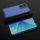 For OPPO A57 4G Global Honeycomb Phone Case(Blue)