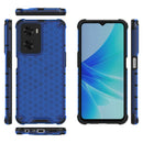 For OPPO A57 4G Global Honeycomb Phone Case(Blue)
