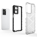 For OPPO A57 4G Global Honeycomb Phone Case(Blue)