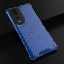 For Honor 70 5G Honeycomb Phone Case(Blue)