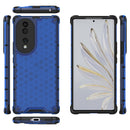 For Honor 70 5G Honeycomb Phone Case(Blue)