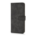 For Motorola Moto G52 JP Version Skin Feel Magnetic Flip Leather Phone Case(Black)
