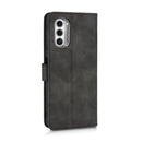 For Motorola Moto G52 JP Version Skin Feel Magnetic Flip Leather Phone Case(Black)