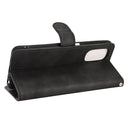 For Motorola Moto G52 JP Version Skin Feel Magnetic Flip Leather Phone Case(Black)