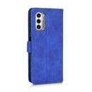 For Motorola Moto G52 JP Version Skin Feel Magnetic Flip Leather Phone Case(Blue)